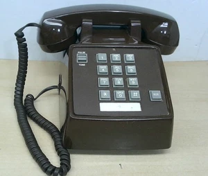Vintage Brown Touch-Tone Radio Shack Model 43-366A Desktop Phone - Untested - Picture 1 of 17