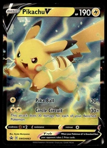 Pokemon TCG SWSH: Sword & Shield Promo Cards #SWSH063 Pikachu V NM - Picture 1 of 2