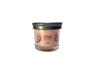 Yankee Candle Pink Sands 4.1 oz Glass Tumbler Single Wick Unused - Picture 1 of 5