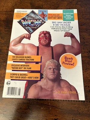 Revista WCW Doble Cubierta Agosto 1993 Póster Firmado Automático Johnny B Badd Marc Mero Foto 1 de 4
