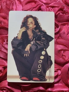 Winter AESPA Dirty Work KPOP Idol Goddess Photo Card Black Down Curly - Picture 1 of 2