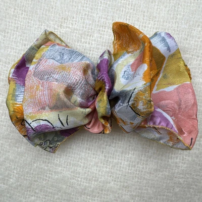 Clip de pelo vintage de gran tamaño pasador años 80 multicolor con volantes moño coqueta retro Foto 1 de 4