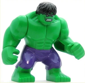 LEGO Super Heroes Minifigure Hulk with Dark Purple Pants (Genuine) - Picture 1 of 1