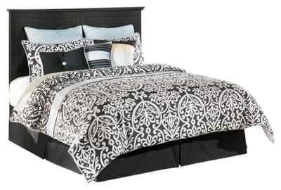 Maribel Rustic Farmhouse Panel Headboard ONLY, King/California, Black - Image 1 of 4