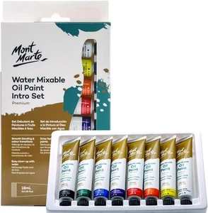 Water Soluble Oil Paints, Intro Set, 0.7 fl oz (8 mm) x 0.7 fl oz - Picture 1 of 7