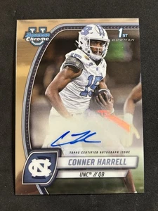 2024 Bowman U Cromo Conner Harrell Prospect Auto #PA-CHA Tacones Alquitrán - Imagen 1 de 2