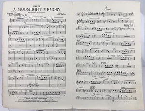 Kay Swift Sheet Music A Moonlight Memory 1933 Waltz Trumpet - Picture 1 of 5