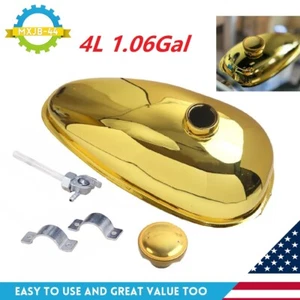 1.06 Gal Gas Fuel Bright Coating Fuel Tank For 80cc 66cc 49cc Motorized Bicycle - Picture 1 of 7
