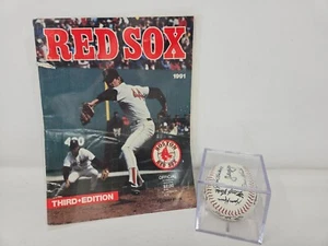1991 Boston Red Sox Team signierter Baseball Wade Boggs HoF mit Spielzettel - Bild 1 von 7
