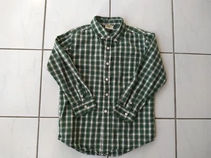 Boys Size Med/7- 8 Crazy 8 Button Down Green Plaid Button-up Long Sleeved Shirt - Picture 1 of 3