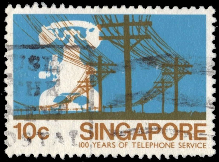 SINGAPORE 325 (SG352) - Telephone Service Centenary (pf94405) - Image 1 of 1