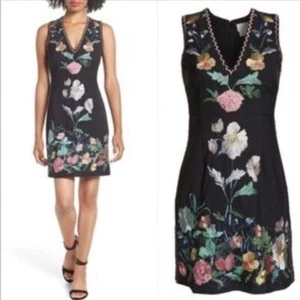 Foxiedox Black Dress Floral Embroidery - Picture 1 of 1