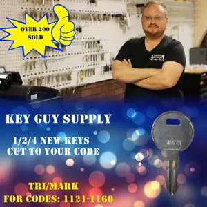 1121-1160 keys for Trimark RV Camper locks. key cut to code, Local Locksmith. - Picture 1 of 7