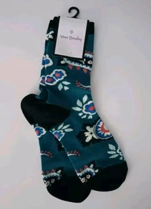 BRAND NEW x1 Vera Bradley Paisley Jewel Patterns Crew Sock Fits Women Sz.5-10  - Picture 1 of 6