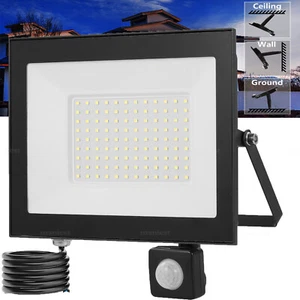 LED Fluter Außen 10-100W mit Bewegungsmelder Strahler Garten Scheinwerfer IP66 - Bild 1 von 14