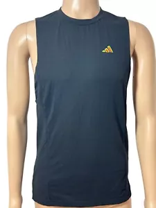 Adidas Men’s Training Tank Top S Black JF6604 Logo Activewear Gym Workout Run - Picture 1 of 12