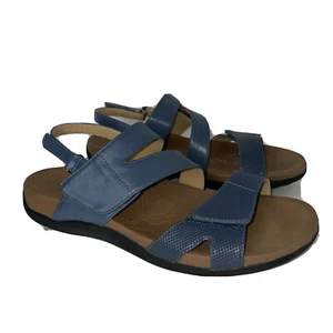 Rockport Ridge Asymmetrical Blue Ankle Strap Sandals Women's Size 9.5 - Picture 1 of 9