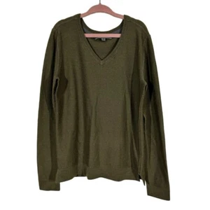 Bonpoint Wool Exposed Seam V-Neck Sweater Olive sz:8 $150 - Picture 1 of 6