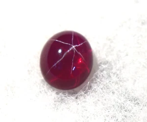 New Myanmar (Burma) Natural Red Star Ruby 7.80 Ct Cabochon Cut Loose Gemstone - Picture 1 of 10