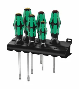 Wera Kraftform Plus 334/6 Schraubendreher-Satz mit Gestell und Laserspitze, 6-teilig - Bild 1 von 3