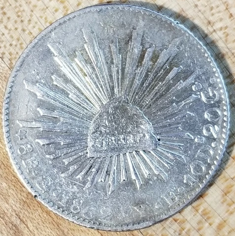 1862 8 Reales Mexico Libertad Silver Coin Cover