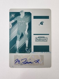 2018-19 Panini Contenders Melvin Frazier Cyan Printing Plate Auto 1/1 Rookie