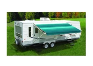 Carefree RV EA188E00 18'L x 8"Ext Fiesta RV Patio Awning Ocean Blue Dune Stripe - Picture 1 of 1