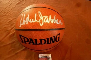 ABDUL JABBAR Signed Synthetic leather NBA Basketball -JSA Authenticated #NN99018 - Picture 1 of 3
