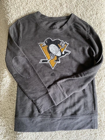 adidas Pittsburgh Penguins Sweatshirt Adult medium gray crewneck slim casual men Cover
