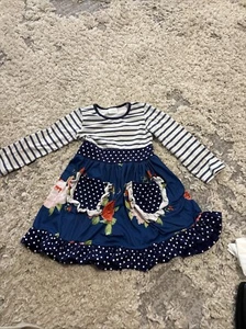 Girls Size 3T Top/dress Long Sleeve Ruffles Faux Layered VGUC - Picture 1 of 8