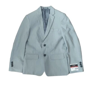 Van Heusen FLEX Boy's Regular Rayon Blend Suit Jacket Sz 12 Silver Metal NWT $85 - Picture 1 of 3