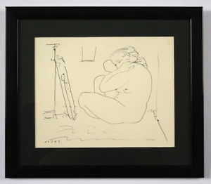 Pablo PICASSO (d'après) - Eau Forte - Nu, Femme assise - 31x24cm - RARE - Picture 1 of 2