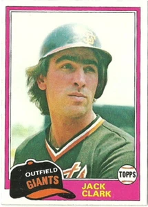 JACK CLARK SAN FRANCISCO GIANTS #30 - TOPPS CASI NUEVO - MONTADO 1981 - Imagen 1 de 2