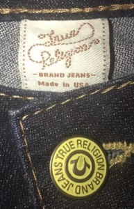 *TRUE Religion* BRAND Jeans Women's~25 DARK BLUE FLARE Cotton Denim USA STYLISH! - Bild 1 von 12