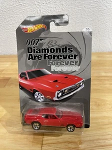 Hot Wheels 2015 Exclusive, 007 Diamonds Are Forever, '71 Mustang Mach 1, w/ case - Picture 1 of 5