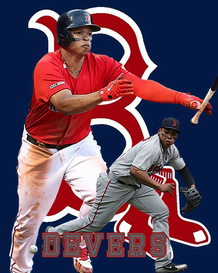 Boston Red Sox  Lithograph print of Rafael Devers 2021 - Image 1 of 1