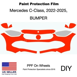 Mercedes C-Class, Base, 2022-2025, Pre-Cut Kit DIY, PPF, BUMPER - Picture 1 of 9