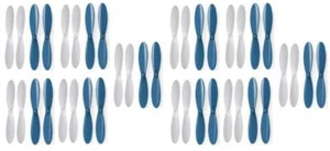 Hubsan X4 H107D Blue White Propeller Blades Props 5x Propellers 2 Pack - Picture 1 of 3