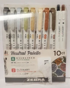 Juego de paleta neutra Zebra Pen Mildliner marcador paquete de 10  - Imagen 1 de 8