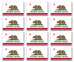 Adesivo decalcomania bandiera dello stato della California 3x5 pollici - confezione da 12 - Foto 1 di 1