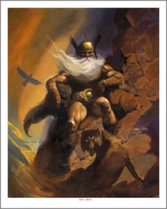 ODIN X2! The Norse High God! 2 Mike Hoffman Fantasy Art Prints SIGNED! - Picture 1 of 2