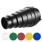 Neewer Conical Snoot Kit with Honeycomb Grid and 5 Pieces Color Gel Filters