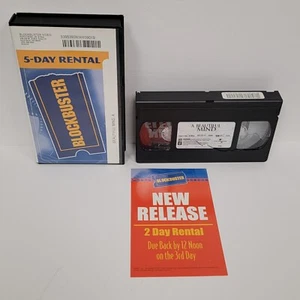 *DAMAGED* A BEAUTIFUL MIND VHS Tape Authentic Blockbuster Video Movie Rental - Picture 1 of 12