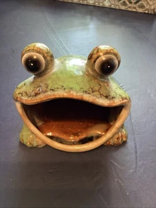 Vintage Waschbecken Frosch Keramik Frosch Schwamm Halter SUPER NIEDLICH - Bild 1 von 4