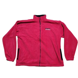 VTG ESPN Fleece Jacket XL Red Men Outdoor Comfort Casual Embroidered Sports Norm - Picture 1 of 16