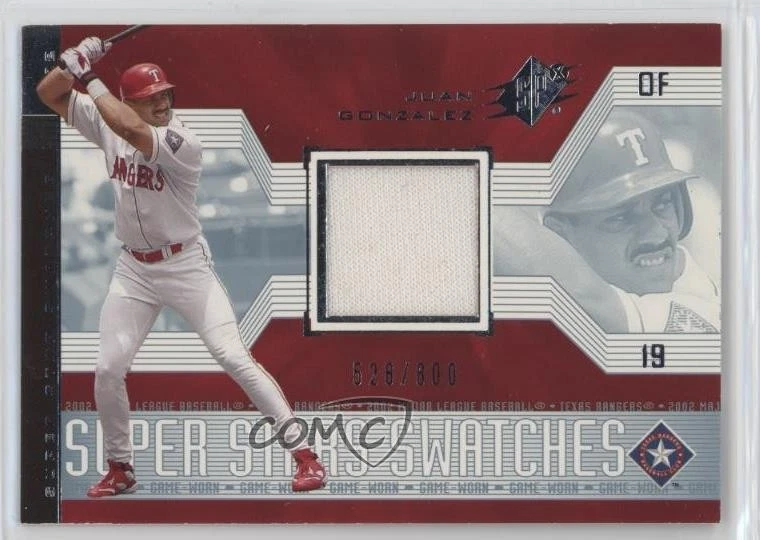 2002 SPx Super Stars Swatches /800 Juan Gonzalez #169 - Image 1 of 2