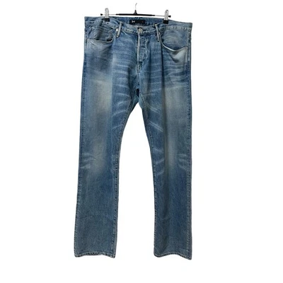 3x1 Mens Selvedge Whiskered Light Wash Denim Jeans 36x31 Blue Zip Fly USA Made - Image 1 of 4