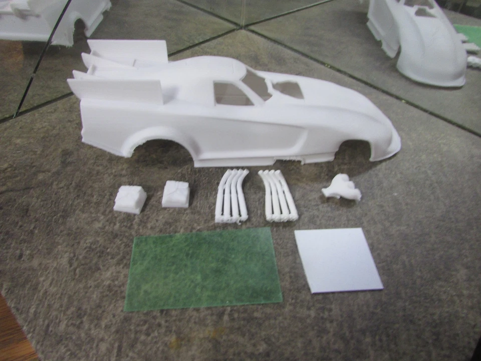 NEW 1/24 3D PRINTED GEN 6 CHARGER HELLCAT FUNNY CAR SLOT CAR BODY. FREE SHIP. - Image 1 of 1