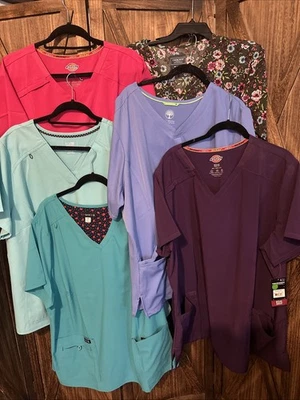 Dickies, Cherokee, Hh Works, Koi Scrub Top Womens Size 3X Lot of 6 New - Image 1 of 4