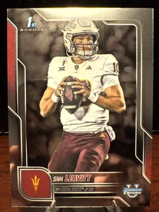 Sam Leavitt 1st Bowman Card-2025 Bowman U Chrome #195 Arizona State NCAA - Picture 1 of 2